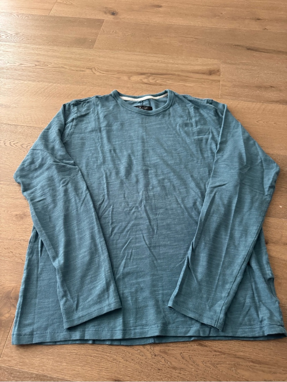 rag & bone Men's Long-Sleeve Crewneck in Teal